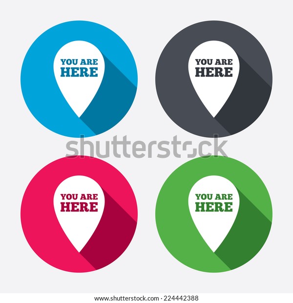 You Here Sign Icon Info Map Stock Vector (Royalty Free) 224442388