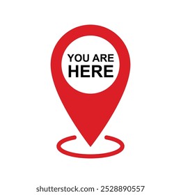 you are here sign icon mark location pointer pin. marker and pointer icon. Iocation indicator. location map icon, vector icon. red location pin marker symbol vector