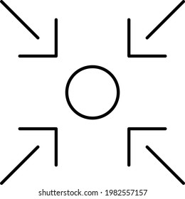 You are here thin line icon