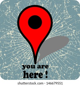 You are here vector design 