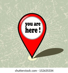 You Are Here Vector Design 