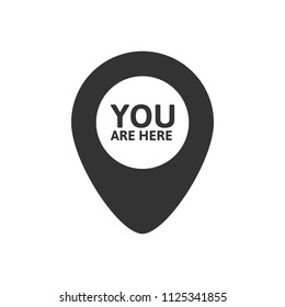 You are here vector icon. User location icon.