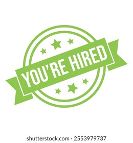 You Are Hired Letter Rubber Stamp Template