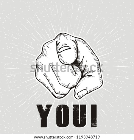 YOU, Human Hand  gestures, signals and signs