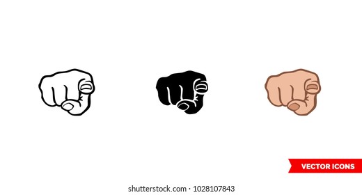 You icon of 3 types: color, black and white, outline. Isolated vector sign symbol.