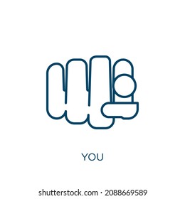 icono. Ligero el icono de contorno aislado en el fondo blanco. Vector de línea que firmes, símbolo para web y móvil