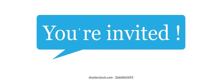you are invited. calligraphic text design. invitation banner. Vector illustration . in eps 10.