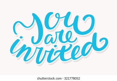 You are invited. Invitation card.