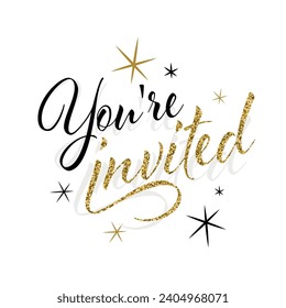 You are invited on white background