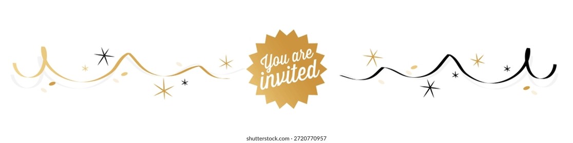 Usted está invitado en el fondo blanco