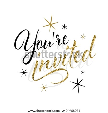 You are invited on white background