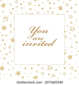 you are invited text on white backgroud