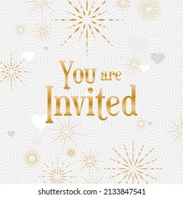 you are invited text on white backgroud