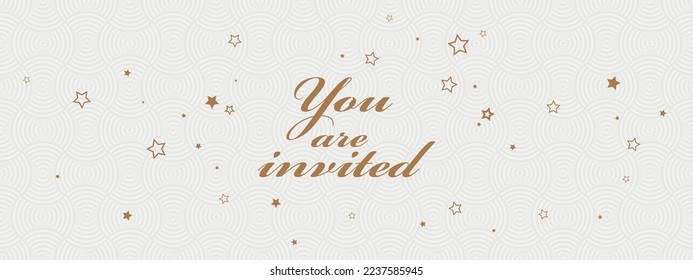 you are invited text on white backgroud