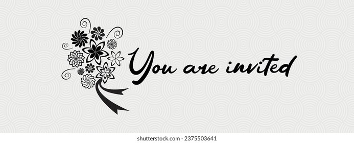 you are invited text on white backgroud