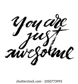 You Just Awesome Words Hand Drawn Stock Vector (Royalty Free ...