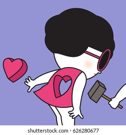 You Just Break My Heart Concept Card Character illustration