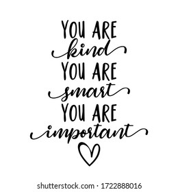 You Kind You Smart You Important Stock Vector (Royalty Free) 1722888016 ...