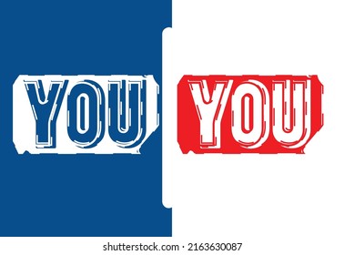 You letter logo, t shirt and sticker design template