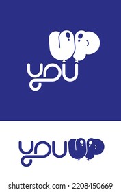 You up lettering, fun typography to convey about going up