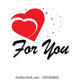 for you logo design Calligraphy lettering Vector illustration