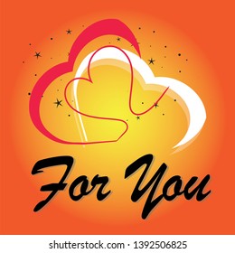 for you logo design Calligraphy lettering Vector illustration