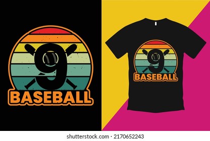 Buscas a Nueve camisetas de béisbol de alta calidad es un vector de diseño único.