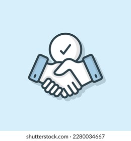 Are you looking for the perfect icons to represent the trust of two business parties in each other? Download now Trust Business And Finance outlined flat icon to illustrate trust in business deals.