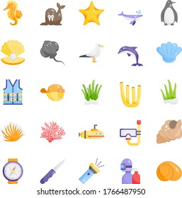 Are you looking for sea animal flat icons ? Here we bring a flat icon set characterizing undersea ecosystems. This diverse pack of corals is beautiful to look and useful to use. Happy Designing!