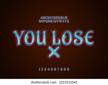 you lose banner text effect