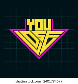 You Lose text typography vector illustration.
Fit for game screen, sticker, t-shirt, wallpaper, etc.