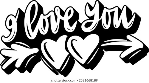 you are so loved valentines day black vector graphic design and cut file