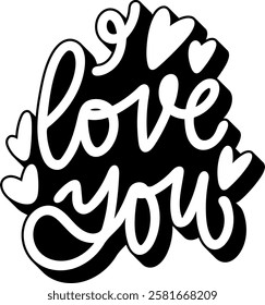 you are so loved valentines day black vector graphic design and cut file