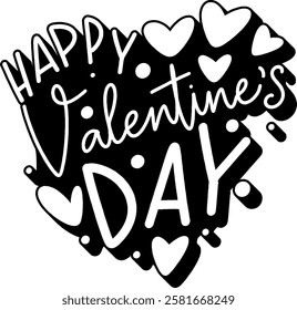 you are so loved valentines day black vector graphic design and cut file