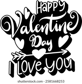 you are so loved valentines day black vector graphic design and cut file