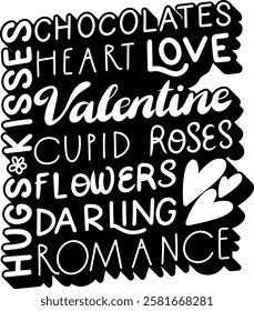 you are so loved valentines day black vector graphic design and cut file