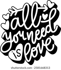 you are so loved valentines day black vector graphic design and cut file