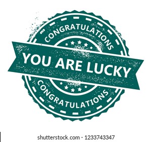You Are Lucky Stamp
