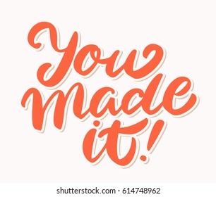 You made it! Congratulations banner.