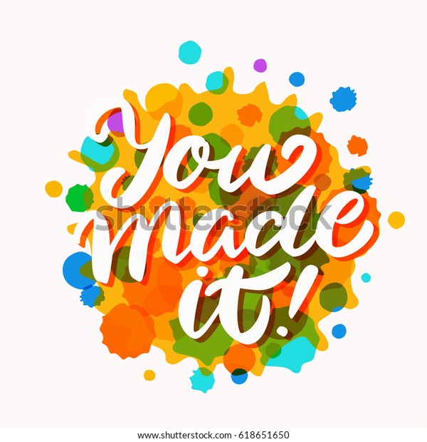 You Made Congratulations Banner Stock Vector Royalty Free 618651650