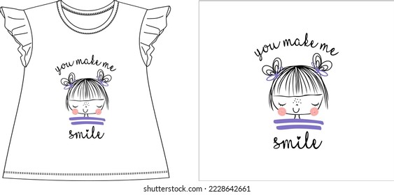 you make me doll
t shirt graphic design vector illustration digital file
