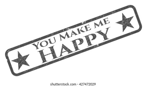 You Make me Happy draw (pencil strokes)