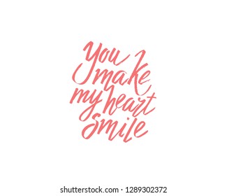 You Make My Heart Smile Hand Stock Vector (Royalty Free) 1289302372 ...