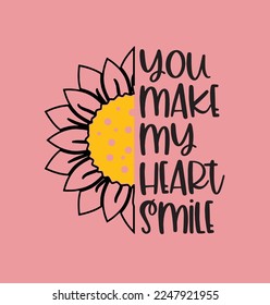 you make my heart smile design t shirt