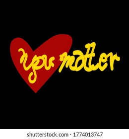 You matter typography with love