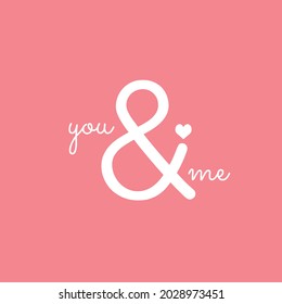 You and me heart banner	