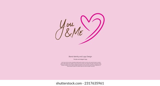 you and me logo design for sweet couple, you can make this logo for t-shirt design or couple logo