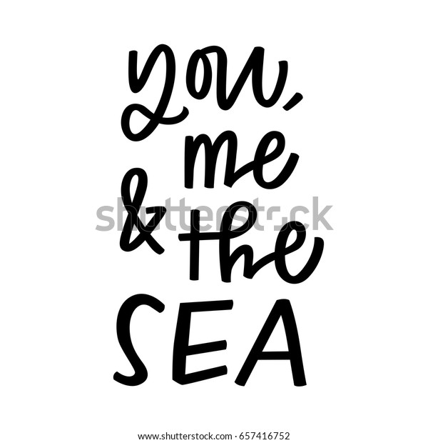 You Me Sea Stock Vector (Royalty