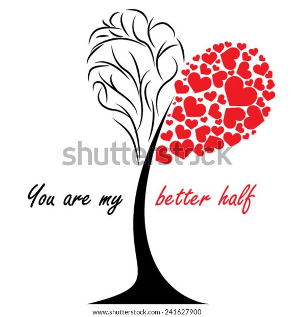 You Mu Better Half Valentines Day Stock Vector Royalty Free