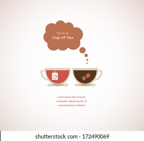 you are my cup of tea; valentine card